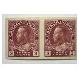 CANADA: 1924 3c Imperf Pair Sc# 138 Mint MNH