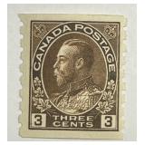CANADA: 1912-24 3c Coil Perf 8 Vert Sc# 129 Mint