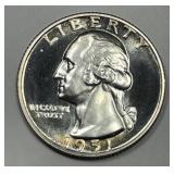 1951 Washington Silver Quarter Proof PR PRF