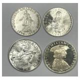 AUSTRIA: Four 25 & 50 Schillings Coins AU/UNC
