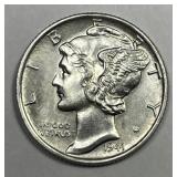 1941 Mercury Silver Dime Uncirculated BU