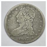 1837 Capped Bust Silver Half Good G