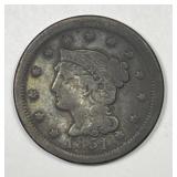 1851 Braided Hair Large Cent