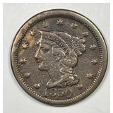 1850 Braided Hair Large Cent