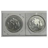 CANADA: 1993 Stanley Silver Dollar Pair Proof & BU