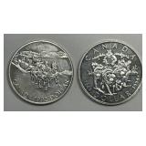 CANADA: 1992 & 1994 Commemorative Silver Dollars