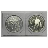 CANADA: 1993 Stanley Silver Dollar Pair Proof & BU