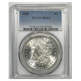 1885 Morgan Silver $1 PCGS MS64