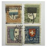 SWITZERLAND: 1922 Set Sc# B21-24 Used