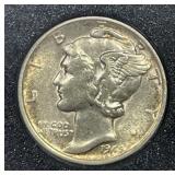 1945-S Mercury Silver Dime Micro S AU
