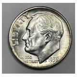 1953 Roosevelt Silver Dime Uncirculated BU