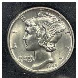 1945-S Mercury Silver Dime Uncirculated BU