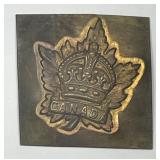 Canada WWI General Service Collar Badge Die Trial