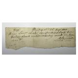1820 $145 Hand Written IOU