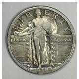 1918-S Standing Liberty Silver Quarter VF details