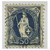 SWITZERLAND: 1891-99 50c Sc# 86 Used