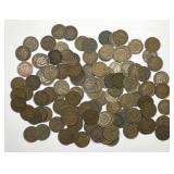 Lot of 114 Indian Head Cents, Primarily 1900