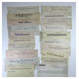 Lot of 20 Blank Check Remainders Early 1900