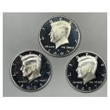 2005 2006 2007 Silver Proof Kennedy Trio