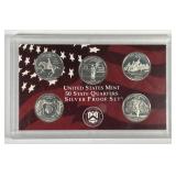 1999 Silver Proof Quarters (Panel Only) Lot B