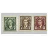 CANADA: 1937 1c 2c 3c Coil Trio Sc# 238-240 Mint
