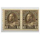 CANADA: 1937 Coil Pair Sc# 129 Mint MNH