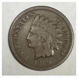 1869 Indian Head Cent Good G