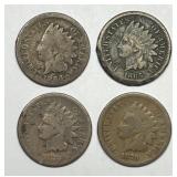 1864 1865 1876 1879 Indian Head Cent Lot