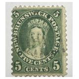 CANADA NEW BRUNSWICK: 1860 5c Sc# 8 Used