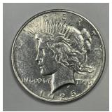 1926-D Peace Silver $1 About Uncirculated AU