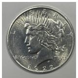 1922-D Peace Silver $1 Uncirculated UNC details