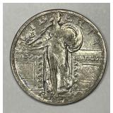 1929-D Standing Liberty Silver Quarter XF details
