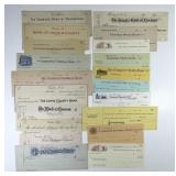 Lot of 20 Blank Check Remainders Early 1900