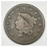 1831 Coronet Head Large Cent