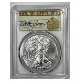 2017 Silver Eagle T. Cleveland Signed PCGS MS70