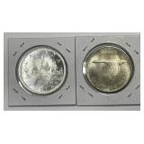 CANADA: 1966 & 1967 Silver Dollar Pair UNC