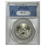 2008 Bald Eagle Commem Half BU ANACS MS70