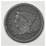 1852 Braided Hair Large Cent