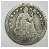 1856 Seated Liberty Silver Half Dime H10c Good G