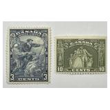 CANADA: 1933/34 3c & 10c Sc# 208 & 209 Mint MNH