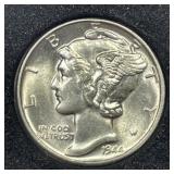 1944-D Mercury Silver Dime Uncirculated BU
