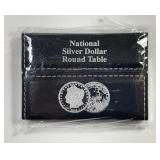 National Silver Dollar Round Table Card Holder