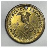 1901 Pan-American Buffalo NY Medalet 18mm