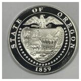 State Of Oregon Sterling Silver Medal