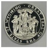 Wyoming State Seal Sterling Silver Medal