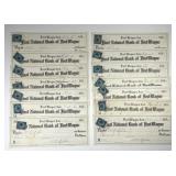 1880 Natl. Fort Wayne IN Checks w/Revenue Stamps