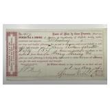 1860 Spencer, Vila & Co Stock Order Receipt