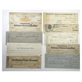 10 Different Bank Checks From The 1890