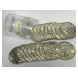 1970-D Kennedy Silver Half Roll 20 Coins UNC BU