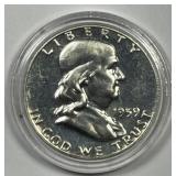 1959 Franklin Silver Half Proof PR PRF